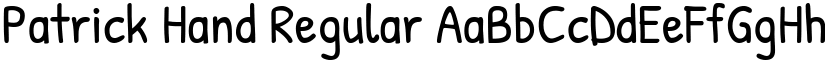 Patrick Hand Regular font