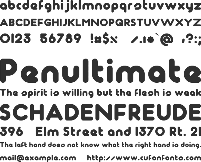 Maagkramp font preview