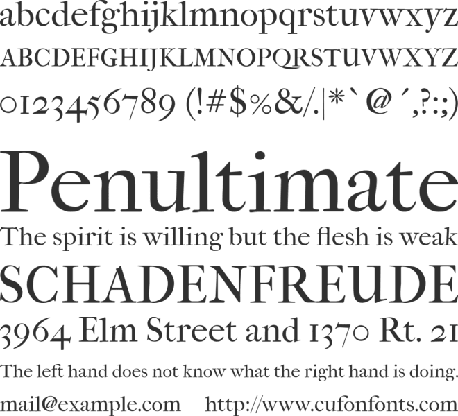 IM FELL French Canon font preview