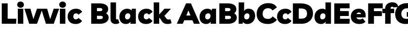 Livvic Black font