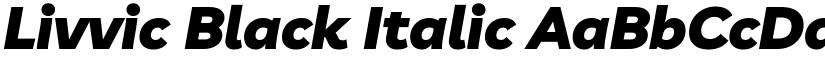 Livvic Black Italic font