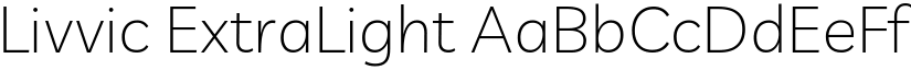 Livvic ExtraLight font