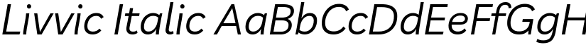 Livvic Italic font