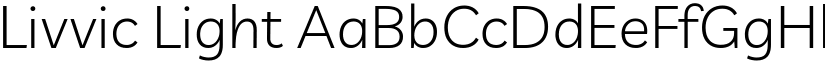 Livvic Light font
