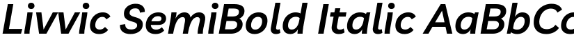 Livvic SemiBold Italic font