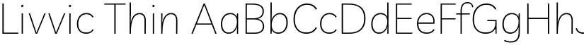 Livvic Thin font