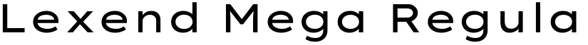 Lexend Mega Regular font
