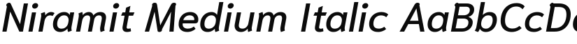 Niramit Medium Italic font