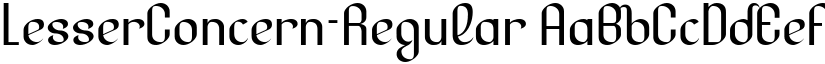 Lesser Concern font download