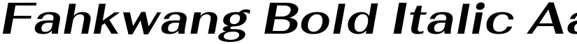 Fahkwang Bold Italic font