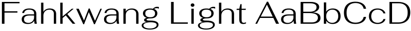 Fahkwang Light font