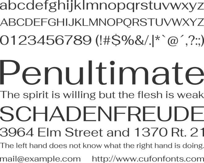 Fahkwang font preview