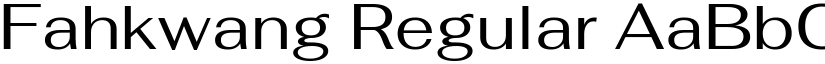 Fahkwang Regular font