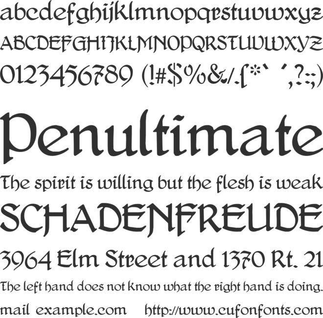Delitsch Antiqua font preview