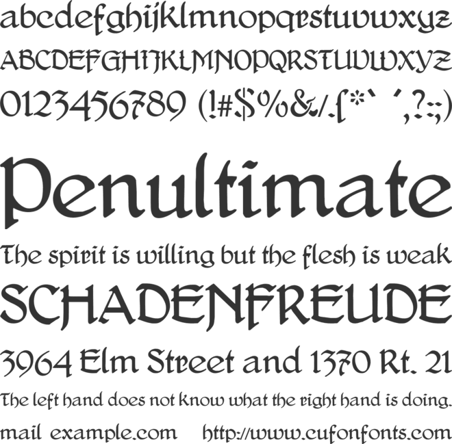 Delitsch Antiqua font preview