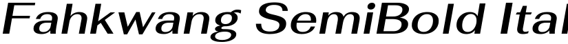 Fahkwang SemiBold Italic font
