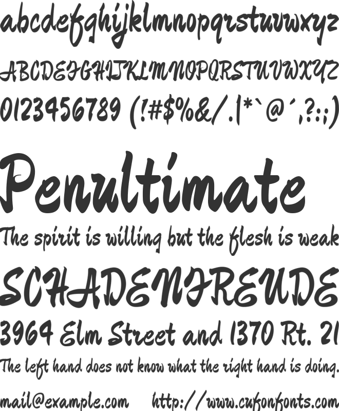 Devonshire font preview