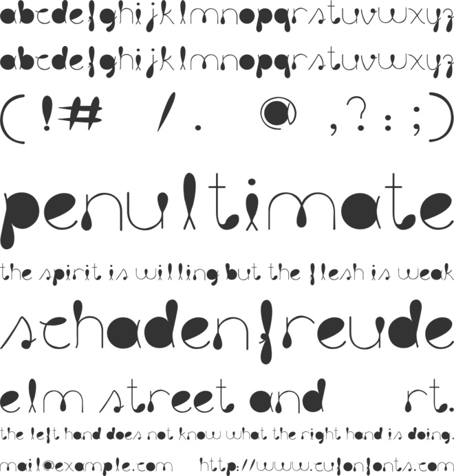 Liquit Colour font preview