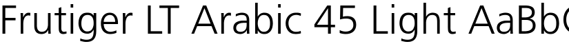 Frutiger LT Arabic 45 Light font