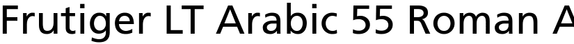 Frutiger LT Arabic 55 Roman font