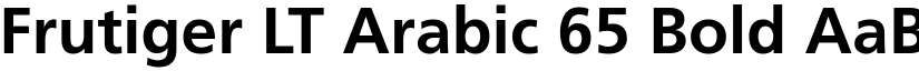 Frutiger LT Arabic 65 Bold font