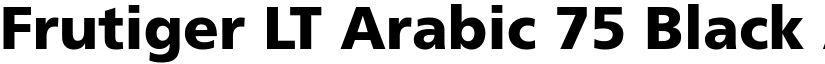 Frutiger LT Arabic 75 Black font