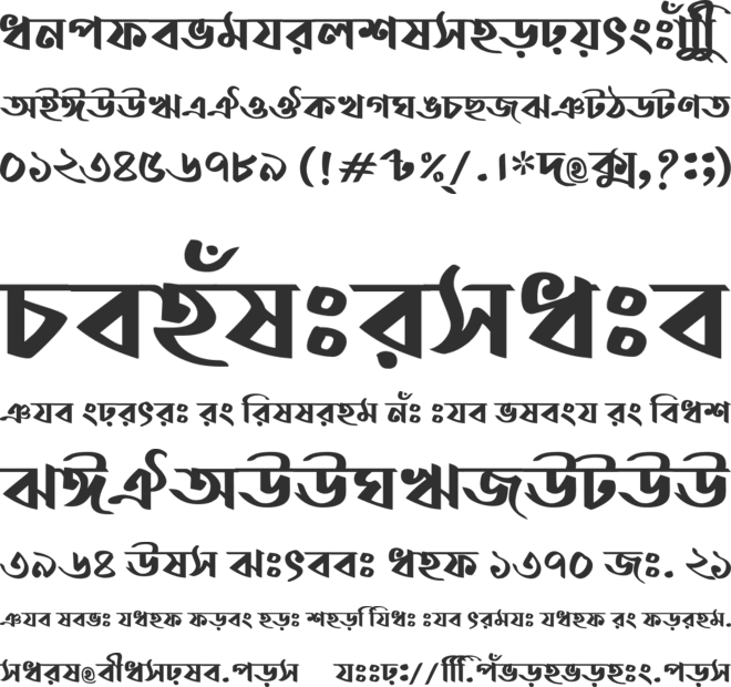 Shorif Shishir ANSI V1 font preview