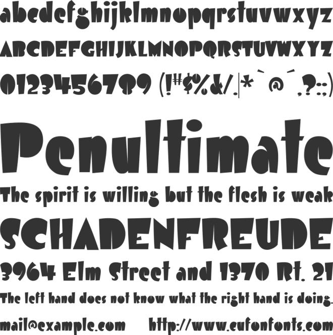 Airmole font preview