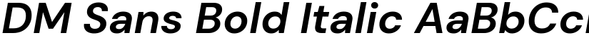 DM Sans Bold Italic font