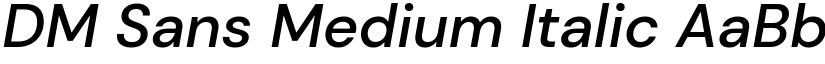 DM Sans Medium Italic font