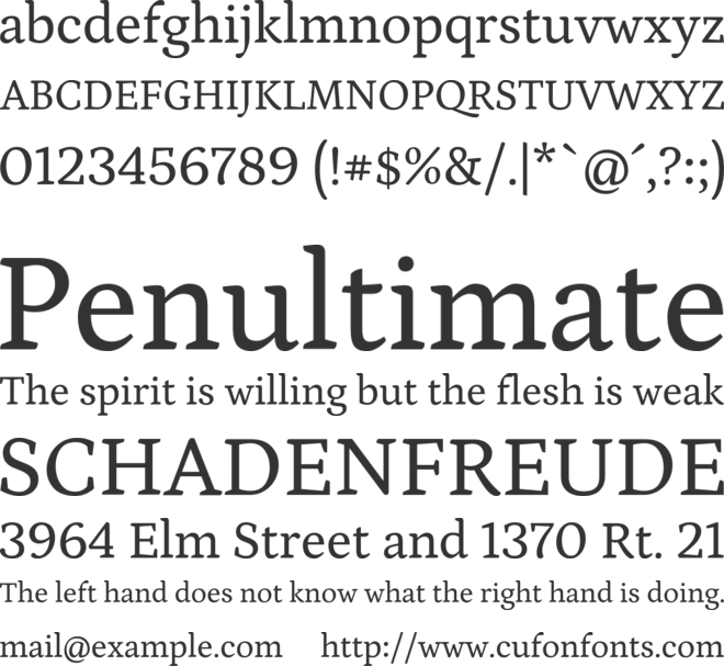 Petrona font preview