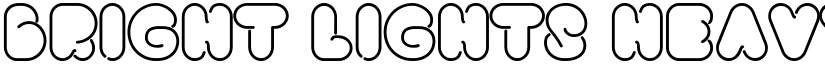 Bright Lights Heavy font
