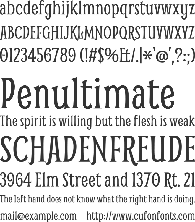 Smythe font preview