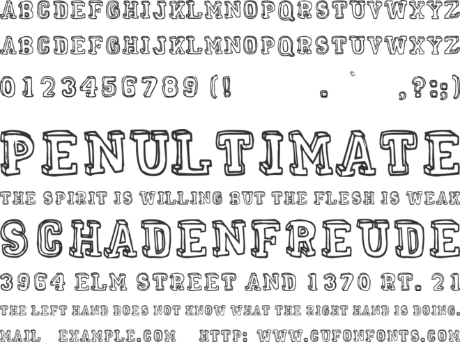 Mental Freak font preview