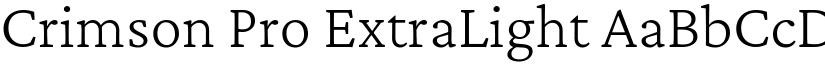 Crimson Pro ExtraLight (Variable) font