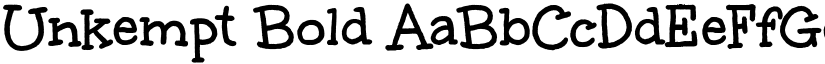 Unkempt Bold font