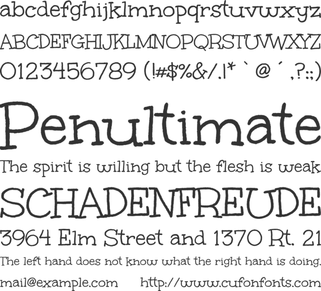 Unkempt font preview