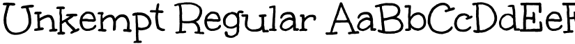 Unkempt Regular font
