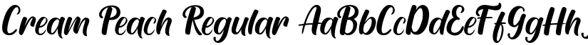 Cream Peach Regular font
