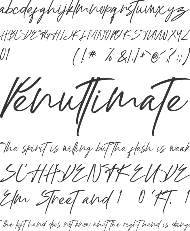 Dreaming font preview