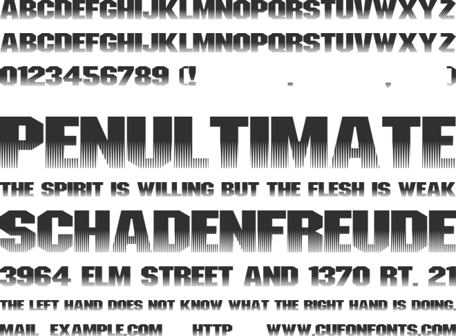 Invisible Killer font preview