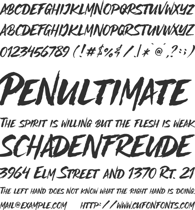 STREAKERFREAKERPERSONALUSEONLY font preview