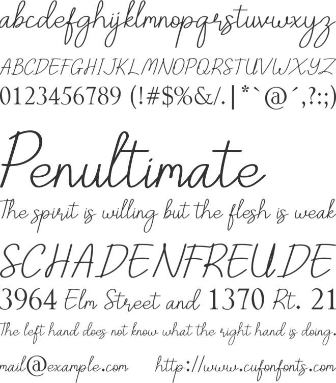 Ventina font preview