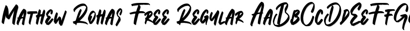 Mathew Rohas Free Regular font