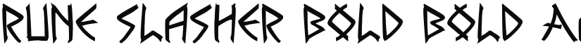 Rune Slasher Bold Bold font