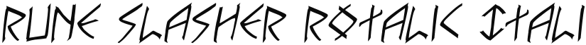Rune Slasher Rotalic Italic font