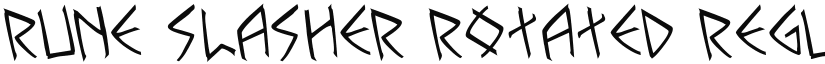 Rune Slasher Rotated Regular font