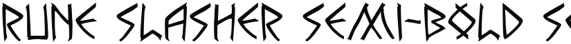Rune Slasher Semi-Bold Semi-Bold font
