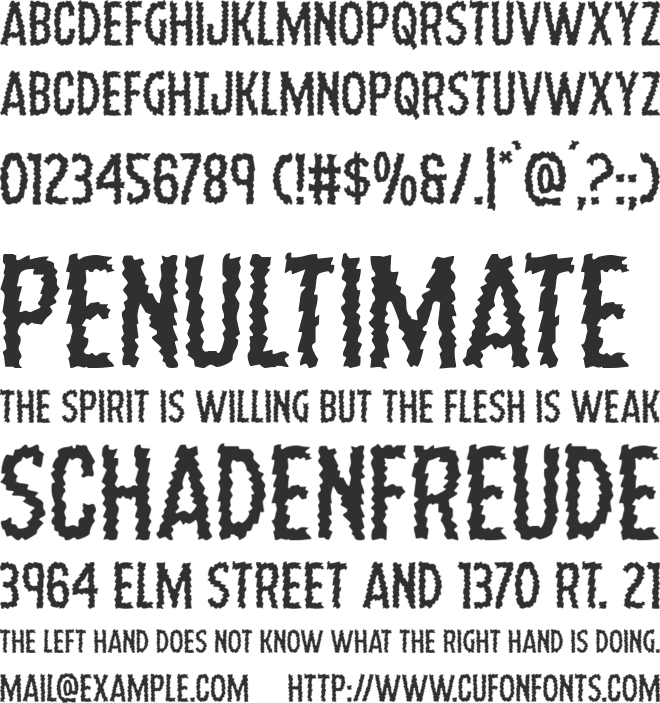 Ampire font preview