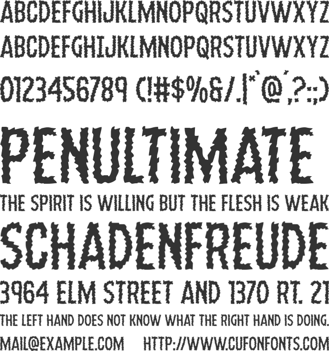 Ampire font preview
